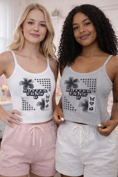 Hotter Than U Tank Top | Retro Y2K Inspired Graphics